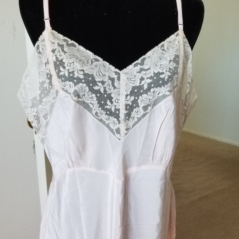 Vintage Pink Full Length Slip Size XXL